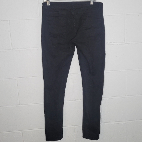 Galmint Denim Black Distressed Skinny Leg Jeans size 12 - Picture 4 of 5